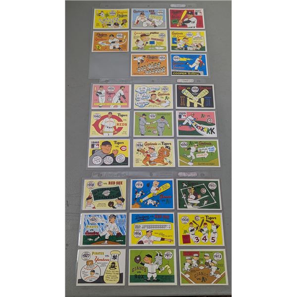 VTG 1970 Fleer Laughlin World Series Baseball Card Lot - 1907, 1918, 1927 & More