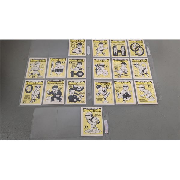 VTG 1980 Fleer Baseball Sticker & Famous Feats Card Lot - Yankees, Blue Jays & More