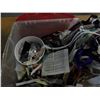 Image 4 : UNCLAIMED STORAGE:  1 CU FT RUBBERMAID TOTE & LID C/W ASSORTED SEWING MATERIAL