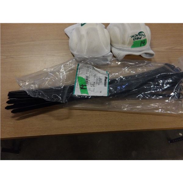BUNDLE LONG TIES, PAIR OF KNEE PADS, ETC