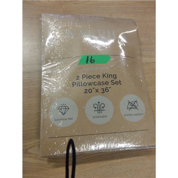 STORE RETURN (AS IS):  3 PAIR OF KING SIZE PILLOWCASES (GREY)