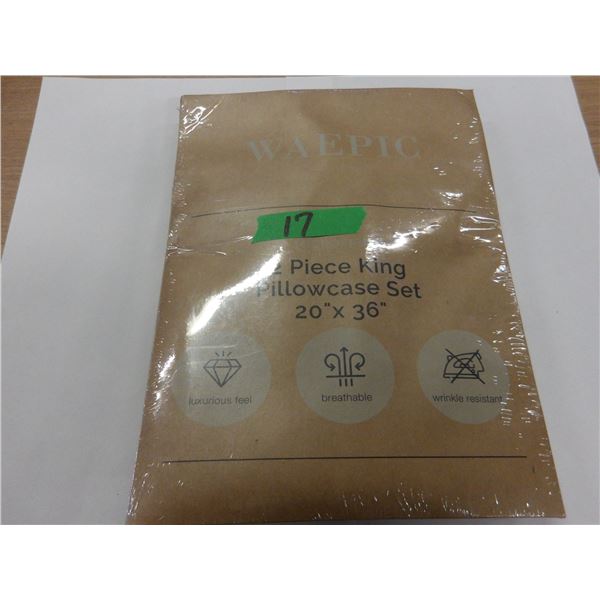 STORE RETURN (AS IS):  3 PAIR OF KING SIZE PILLOWCASES (GREY)