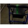 Image 2 : BLUE WALKER WITH BRAKES AND STEERING WHEELS