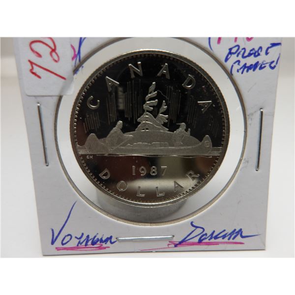 1987 PROOF CAMEO CANADA DOLLAR