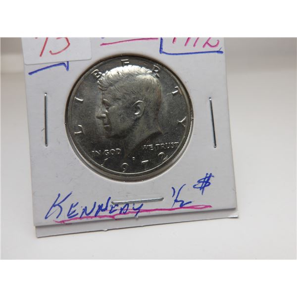 1972 KENNEDY USA HALF DOLLAR