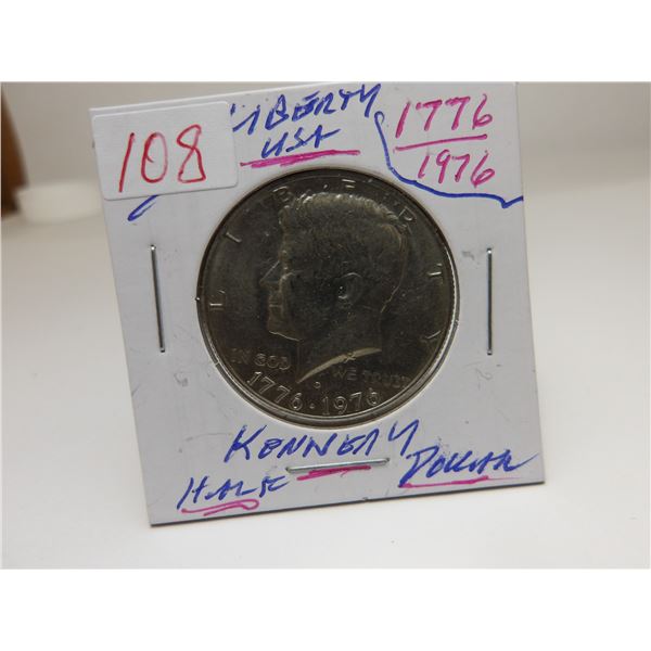 1776 - 1976 KENNEDY USA LIBERTY HALF DOLLAR
