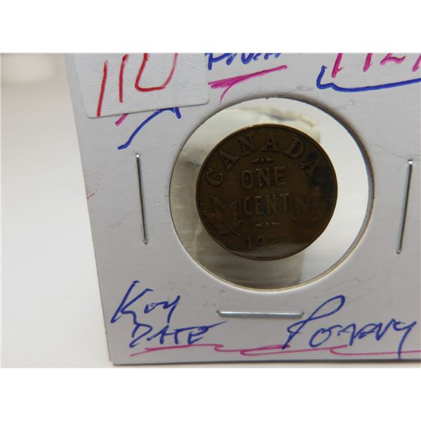 1927 KEY DATE CANADA PENNY