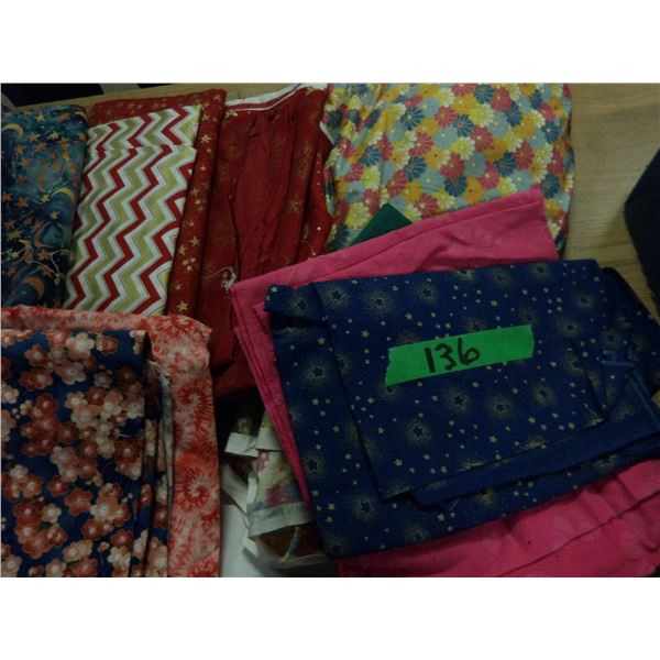 UNCLAIMED STORAGE:  FLAT C/W ASSORTED NEW FABRIC