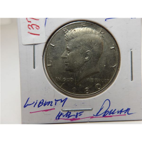 1980 KENNEDY USA LIBERTY HALF DOLLAR