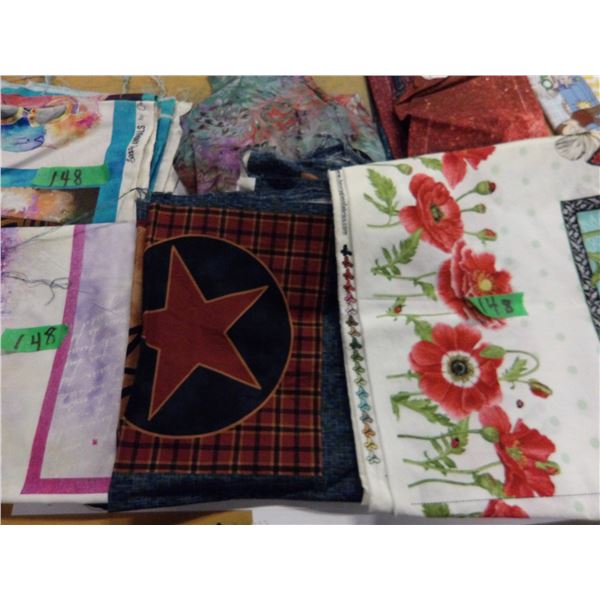 UNCLAIMED STORAGE:  FLAT C/W ASSORTED FABRIC