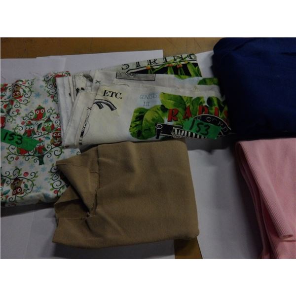 UNCLAIMED STORAGE:  FLAT C/W ASSORTMENT OF FABRIC