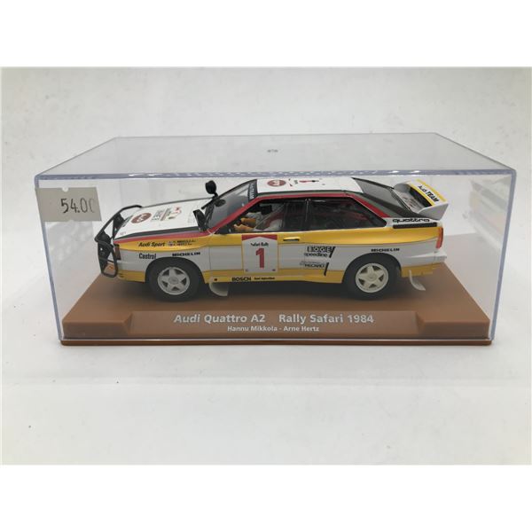 AUDI QUATTRO A2 RALLY SAFARI 1984 CAR HANNU MIKKOLA - ARNE HERTZ IN SEALED CASE