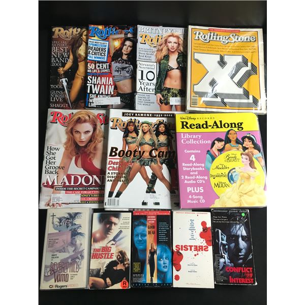 LOT OF 12 MIXED TITLE COMICS AND BOOKS