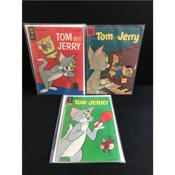 LOT OF 3 TOM AND JERRY COMICS - DELL AND GOLD KEY