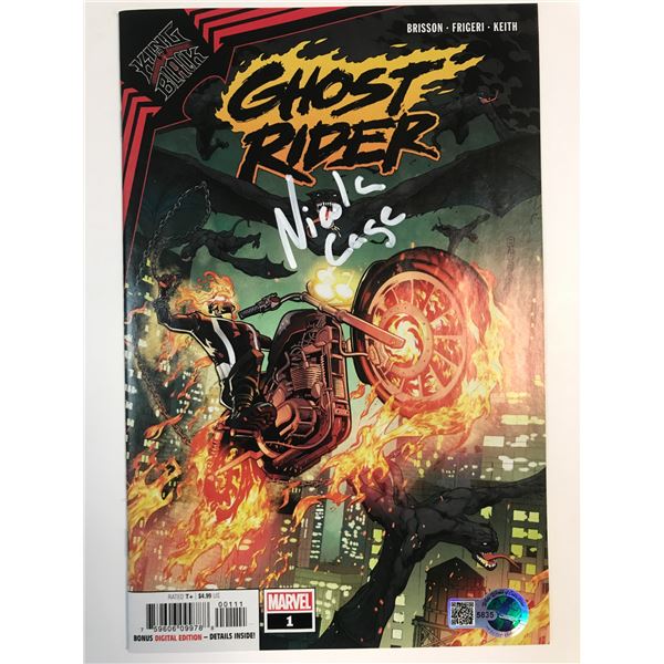 NICOLAS CAGE SIGNED GHOST RIDER NO.1 COMIC - WWOC COA