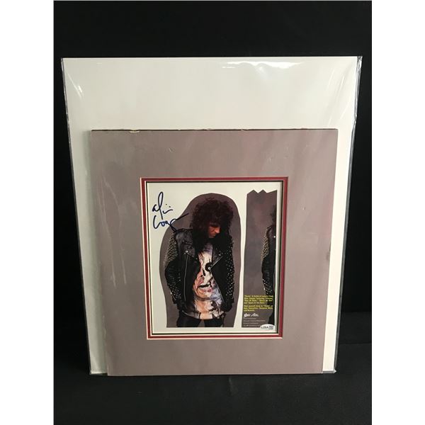 ALICE COOPER SIGNED AND MATTED 11 X 14 - JSA COA