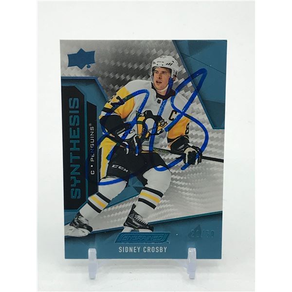 SIDNEY CROSBY SIGNED UPPER DECK ENGRAINED HOCKEY CARD 21/50