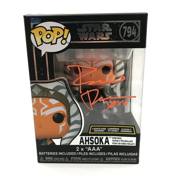 ROSARIO DAWSON SIGNED AHSOKA STAR WARS FUNKO POP - WWOC COA