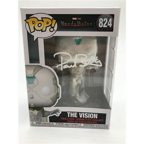 PAUL BETTANY SIGNED VISON FUNKO POP - HOLLYWOOD COA