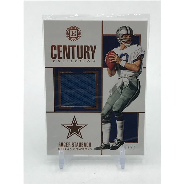 2019 PANINI ENCASED FOOTBALL ROGER STAUBACH PATCH TRADING CARD 09/50