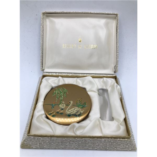 ANTIQUE REGENT OF LONDON MAKE UP MIRROR IN ORIGINAL BOX