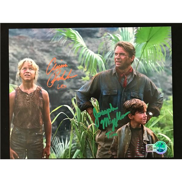 ARIANA RICHARDS AND JOSEPH MAZZELLO DUAL SIGNED JURASSIC PARK 8X10 - WWOC COA
