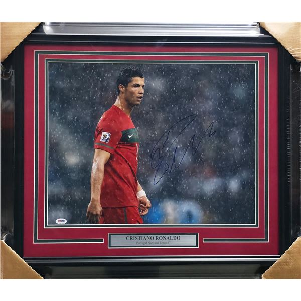 CHRISTIANO RONALDO SIGNED AND FRAMED 16 X 20 - PSA COA