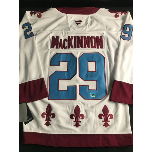 NATHAN MACKINNON SIGNED COLORADO AVALANCHE CUSTOM JERSEY - ELITE COA