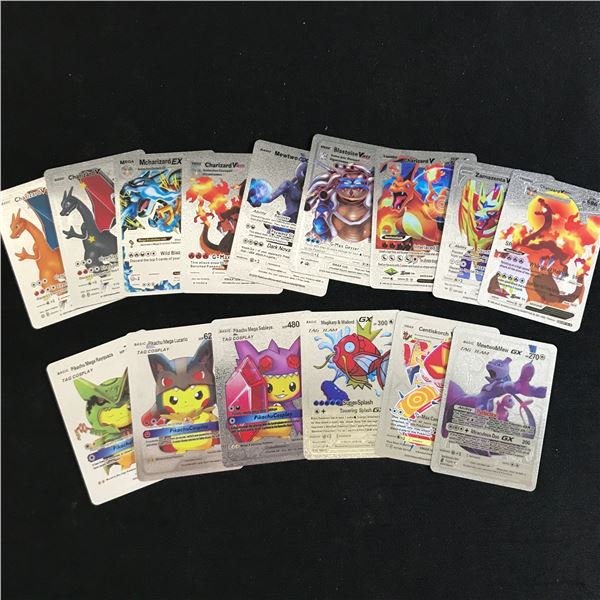 LOT OF 15 POKEMON TCG SILVER V TRADING CARDS