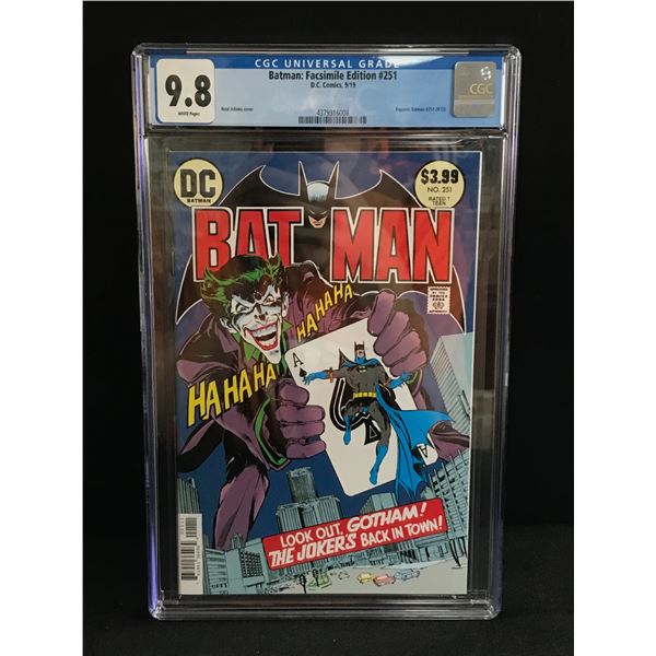 BATMAN: FACSIMILE EDITION #251 BY DC COMICS - CGC GRADE 9.8