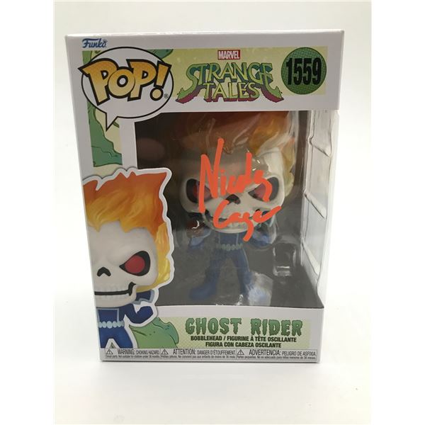 NICOLAS CAGE SIGNED GHOST RIDER FUNKO POP - WWOC COA