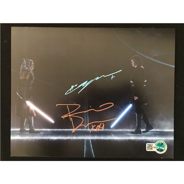 HAYDEN CHRISTENSEN AND ROSARIO DAWSON DUAL SIGNED STAR WARS 8X10 - WWOC COA