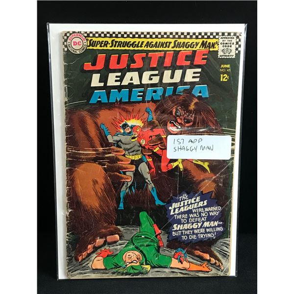 JUSTICE LEAGUE OF AMERICA #45 1ST APP SHAGGY MAN - DC COMICS