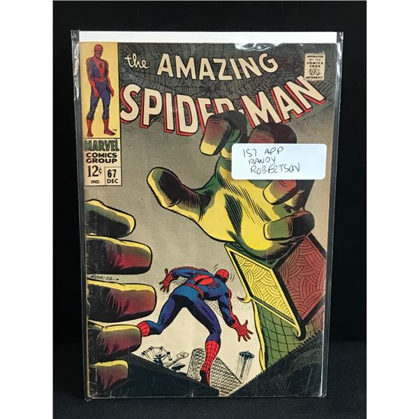THE AMAZING SPIDERMAN #67 1ST APP RANDY ROBERTSON - MARVEL COMICS