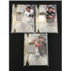 Image 1 : LOT OF 3 BASEBALL PATCH TRADING CARDS INCLUDING 2 ROOKIES ALL /395