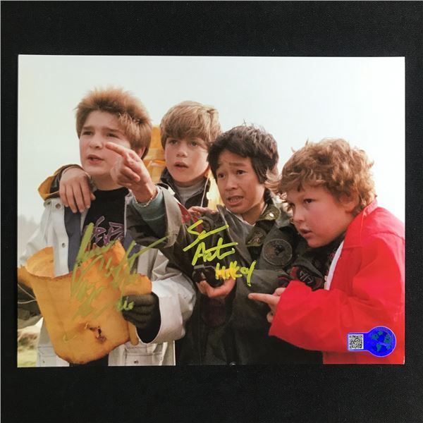 COREY FELDMAN AND SEAN ASTIN DUAL SIGNED GOONIES 8X10 - WWOC COA