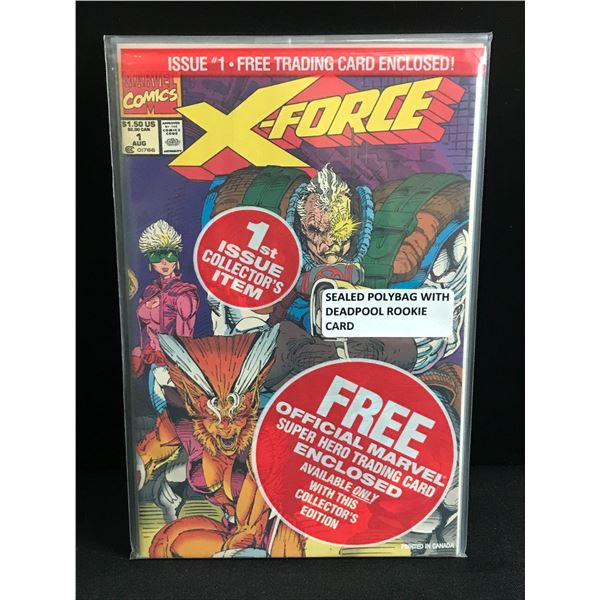X-FORCE #1 SEALED WITH DEADPOOL ROOKIE CARD - MARVEL COMICS