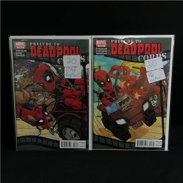 LOT OF 2 PRELUDE TO DEADPOOL #2 - #3 1ST APP KID POOL & DOG POOL - MARVEL COMICS