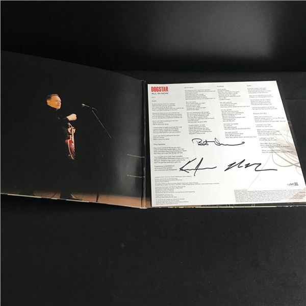 DOGSTAR BAND SIGNED RECORD COVER INCLUDING KEANU REEVES - JSA COA