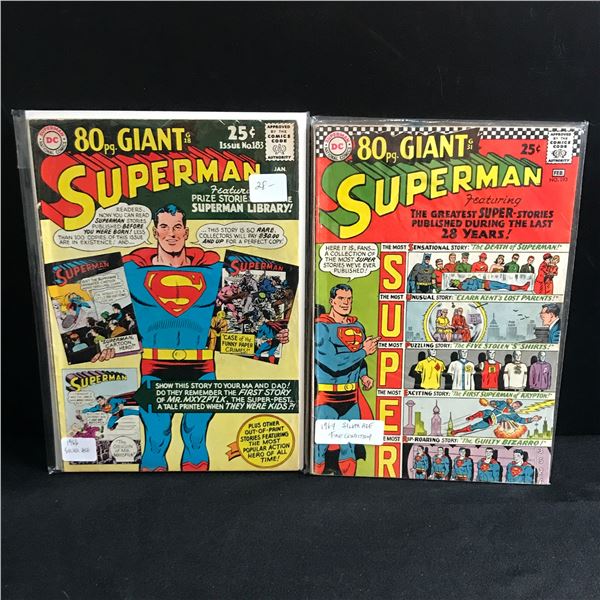 LOT OF 2 SUPERMAN COMICS (1966/67) - DC COMICS