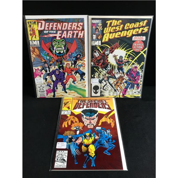 LOT OF 3 MIXED TITLE MARVEL COMICS - ALL #1'S
