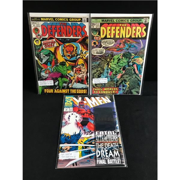 LOT OF 3 MIXED TITLE MARVEL COMICS