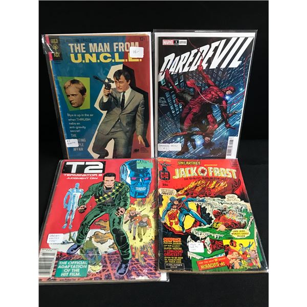 LOT OF 4 MIXED TITLE COMICS - INCLUDING DAREDEVIL #1