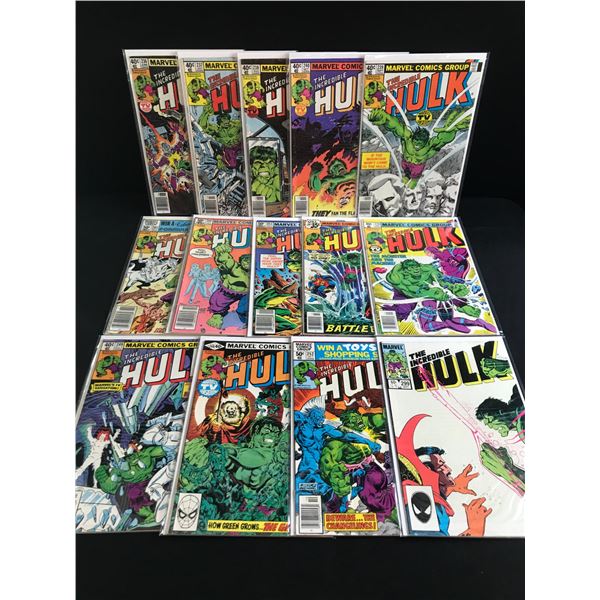 LOT OF 14 INCREDIBLE HULK COMICS - MARVEL COMICS