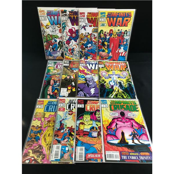 LOT OF 12 INFINITY WAR / CRUSADE COMICS - MARVEL COMICS