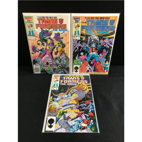LOT OF 3 TRANSFORMERS COMICS #1 - #3 IN A 3 PART SERIES - MARVEL COMICS