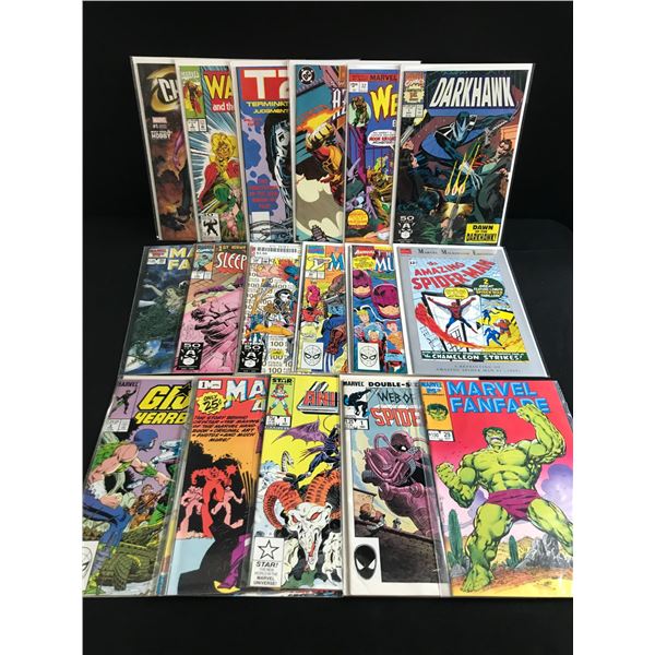 LOT OF 17 MIXED TITLE MARVEL COMICS INCLUDING SEVERAL #1'S