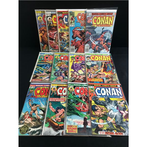 LOT OF 13 CONAN THE BARBARIAN COMICS - MARVEL COMICS