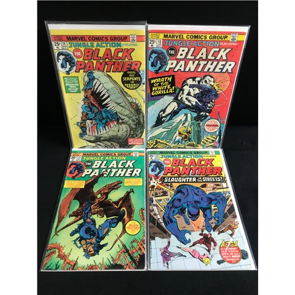 LOT OF 4 JUNGLE ACTION FEATURING THE BLACK PANTHER COMICS - MARVEL COMICS