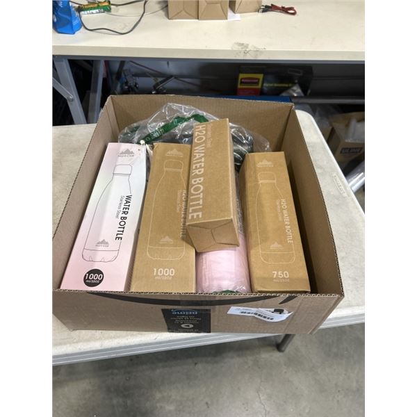 6 NEW ASSORTED STAINLESS STEEL WATER BOTTLES